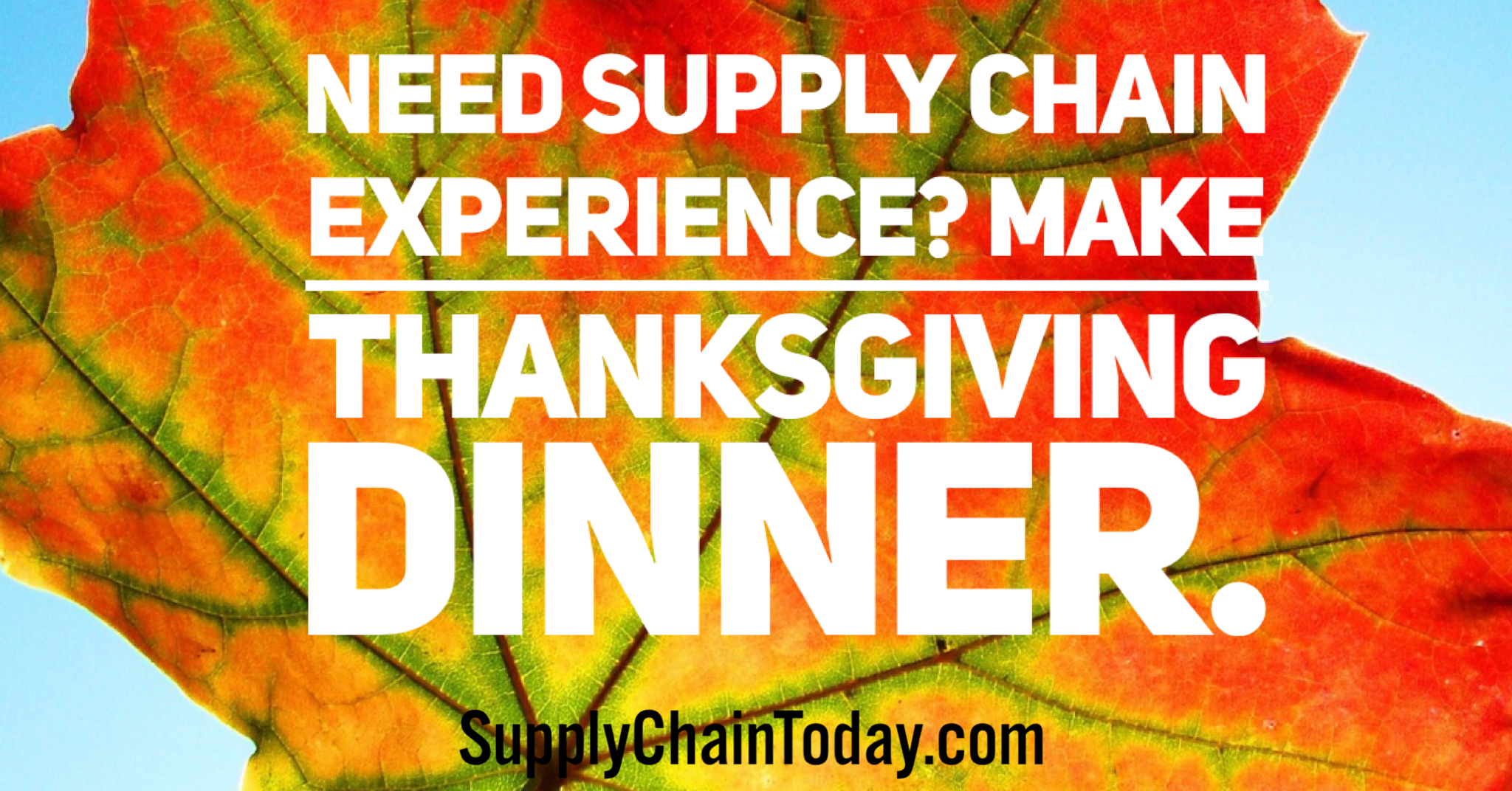 supply chain thanksgiving