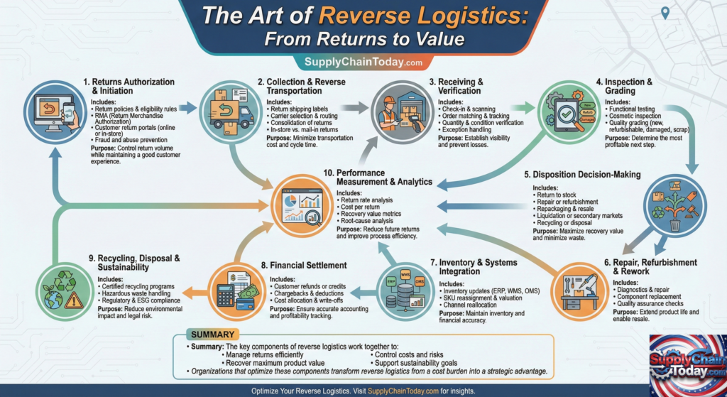 Key Components of the Reverse Logistics Process.