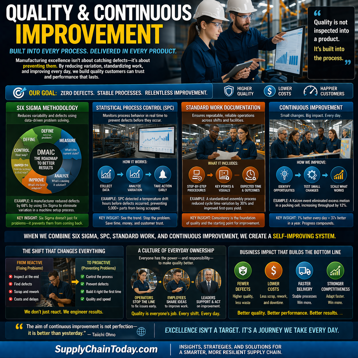 Quality & Continuous Improvement: From Inspection to Built-In Excellence.
