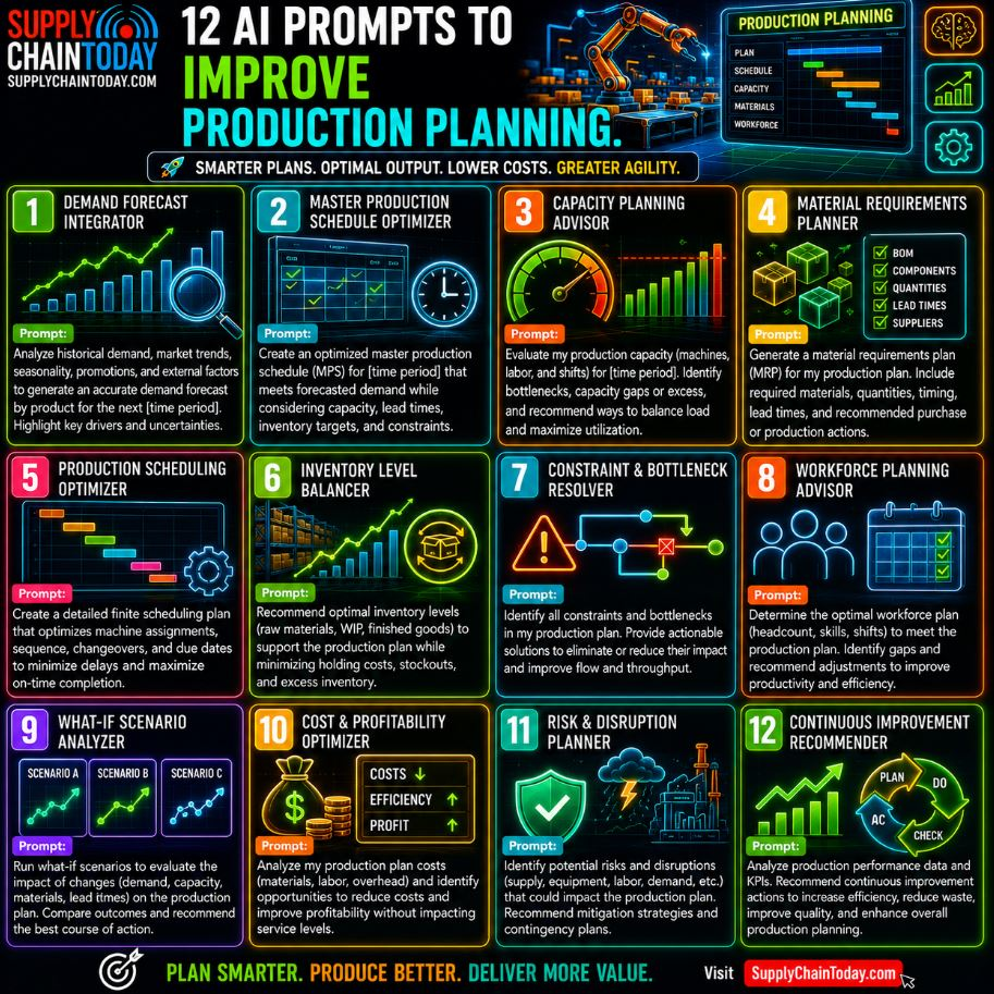 Production Planning AI Prompts: Eliminate Operational Chaos Now!